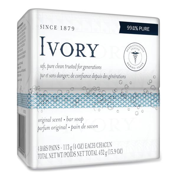 Ivory Bar Soap, Original Scent, 4 oz, PK72 82757